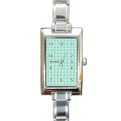 Mint Triangle Shape Pattern Rectangle Italian Charm Watch by picsaspassion