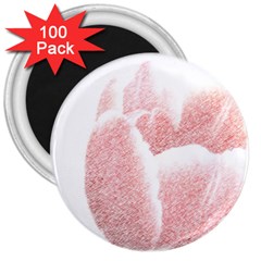 Tulip Red And White Pen Drawing 3  Magnets (100 Pack) by picsaspassion