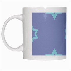 Star Christmas Night Seamlessly White Mugs by Wegoenart