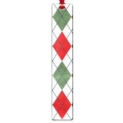 Red Green White Argyle Navy Large Book Marks by Wegoenart