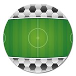 Background Sports Soccer Football Magnet 5  (Round) Front