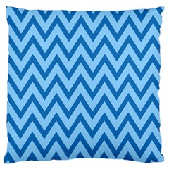 Blue Chevron Background Abstract Pattern Standard Flano Cushion Case (one Side) by Wegoenart