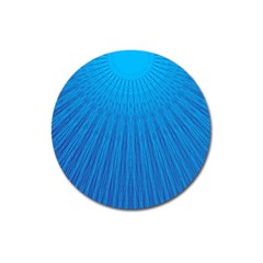 Blue Rays Background Image Magnet 3  (round) by Wegoenart