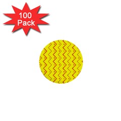 Yellow Background Abstract 1  Mini Buttons (100 Pack)  by Wegoenart