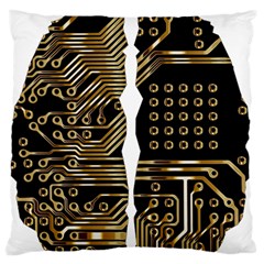 Brain Circuit Board Pcb Computer Standard Flano Cushion Case (one Side) by Wegoenart