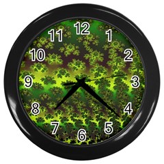 Fractal Gradient Colorful Infinity Wall Clock (black) by Wegoenart