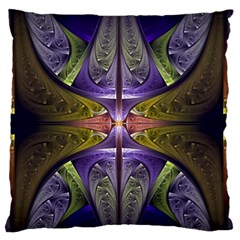 Fractal Blue Tin Pattern Texture Standard Flano Cushion Case (one Side) by Wegoenart