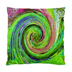 Groovy Abstract Green And Crimson Liquid Swirl Standard Cushion Case (one Side) by myrubiogarden