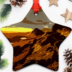 Scotland Monti Mountains Mountain Star Ornament (two Sides) by Pakrebo