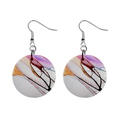 Art Painting Abstract Canvas Mini Button Earrings by Pakrebo