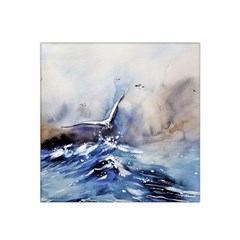 Art Painting Sea Storm Seagull Satin Bandana Scarf by Pakrebo