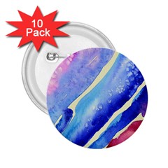 Painting Abstract Blue Pink Spots 2 25  Buttons (10 Pack)  by Pakrebo