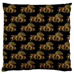 Dragon Motif Print Pattern Large Cushion Case (two Sides) by dflcprintsclothing