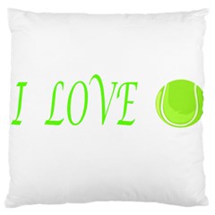 I Lovetennis Large Flano Cushion Case (two Sides) by Greencreations