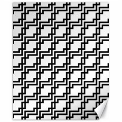 Pattern Monochrome Repeat Canvas 16  X 20  by Pakrebo