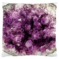 Amethyst Purple Violet Geode Slice Large Cushion Case (one Side) by genx