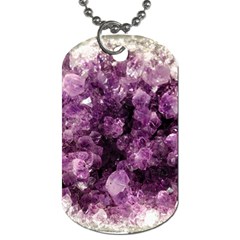 Amethyst Purple Violet Geode Slice Dog Tag (one Side) by genx