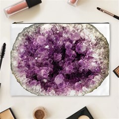 Amethyst Purple Violet Geode Slice Cosmetic Bag (xl) by genx