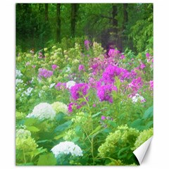 Annabella Hydrangeas And Purple Garden Landscape Canvas 20  X 24  by myrubiogarden