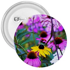 Yellow Flowers In The Purple Coneflower Garden 3  Buttons by myrubiogarden