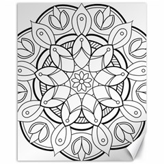 Mandala Drawing Dyes Page Canvas 16  X 20  by Pakrebo