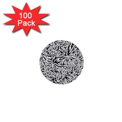 Flames Fire Pattern Digital Art 1  Mini Buttons (100 Pack)  by Pakrebo