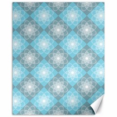 White Light Blue Gray Tile Canvas 16  X 20  by Pakrebo