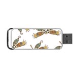 Pattern Dragonfly Background Portable USB Flash (Two Sides) Front