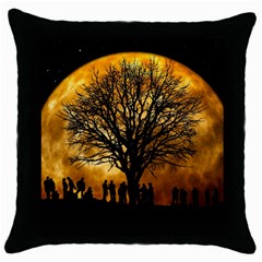 Met By Moonlight Throw Pillow Case (black) by WensdaiAmbrose