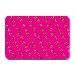 No Step On Snek Pattern Pink Background Meme Plate Mat by snek