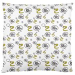 No Step On Snek DO NOT bubble speech Pattern white background Meme Large Flano Cushion Case (One Side) Front