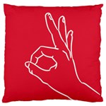 A-Ok Perfect handsign MAGA Pro-Trump Patriot on MAGA red background Standard Flano Cushion Case (Two Sides) Front