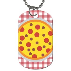 Pizza Table Pepperoni Sausage Dog Tag (one Side) by Pakrebo