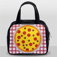 Pizza Table Pepperoni Sausage Classic Handbag (two Sides) by Pakrebo