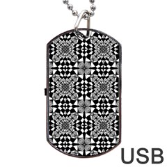 Fabric Design Pattern Color Dog Tag Usb Flash (two Sides) by Pakrebo