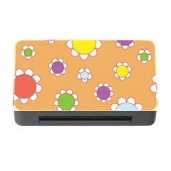 Floral Flowers Retro Memory Card Reader With Cf by Mariart