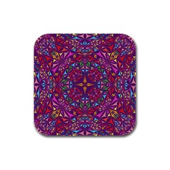 Kaleidoscope Triangle Pattern Rubber Square Coaster (4 Pack)  by Mariart