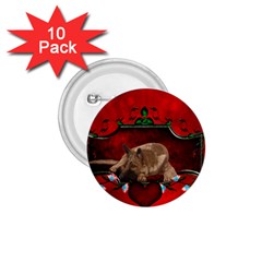 Wonderful German Shepherd With Heart And Flowers 1 75  Buttons (10 Pack) by FantasyWorld7