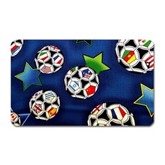 Textile Football Soccer Fabric Magnet (rectangular) by Pakrebo