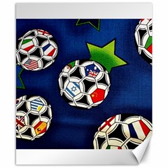 Textile Football Soccer Fabric Canvas 8  X 10  by Pakrebo