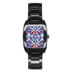 Art Artistic Ceramic Colorful Stainless Steel Barrel Watch by Pakrebo