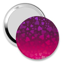 Purple Pink Hearts  3  Handbag Mirrors by LoolyElzayat