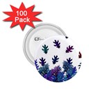 Blue Purple Leaves 1.75  Buttons (100 pack)  Front