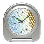 Diagonal Seamless Line Design Travel Alarm Clock Front