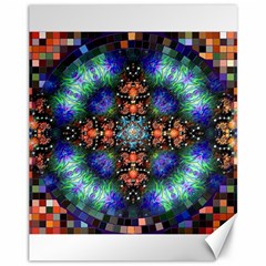 Mosaic Kaleidoscope Form Pattern Canvas 11  X 14  by Pakrebo