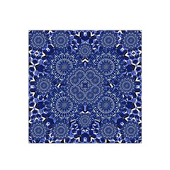 Farbenpracht Kaleidoscope Blue Satin Bandana Scarf by Pakrebo