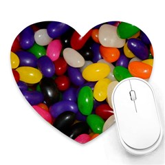 Jelly Beans Heart Mousepads by pauchesstore