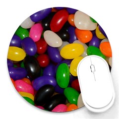 Jelly Beans Round Mousepads by pauchesstore