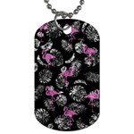 Flamingo pattern Dog Tag (Two Sides) Front