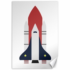 Planet Planets Rocket Shuttle Canvas 12  X 18  by Wegoenart